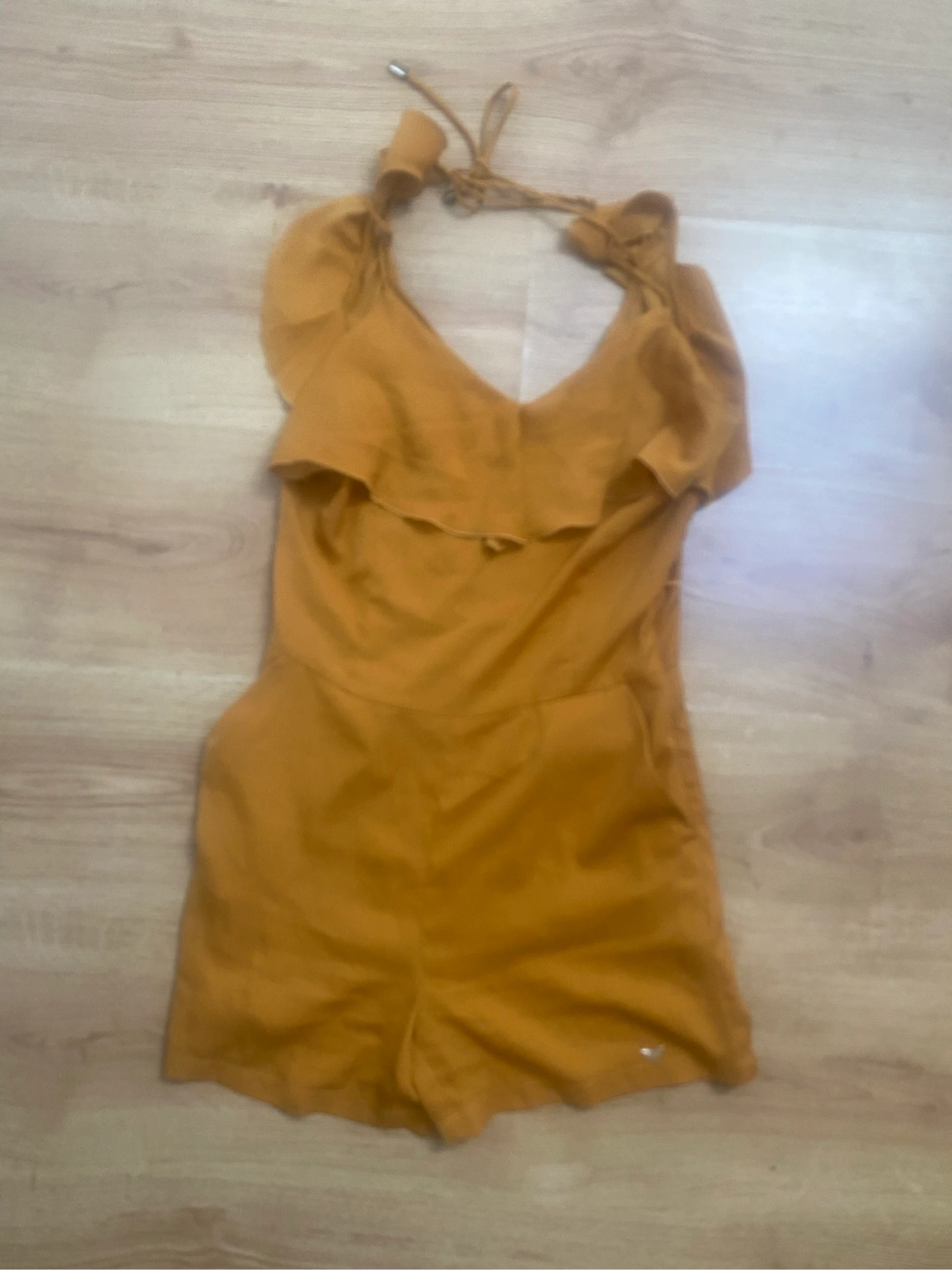 Combishort LPB Woman XS Moutarde à Volants dos lacé